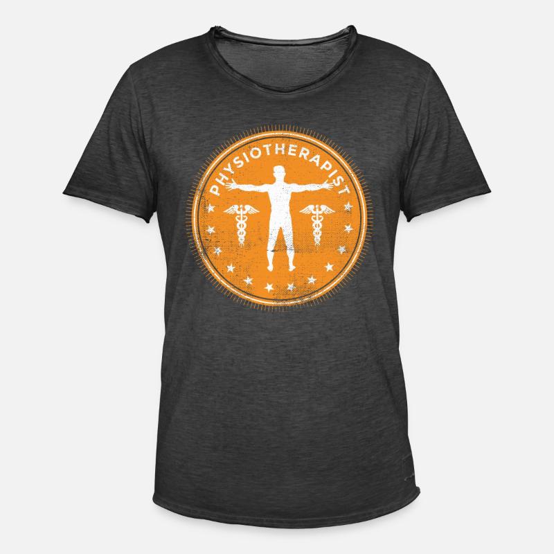 Fysioterapi logo gaveidé til fysioterapi - Vintage-T-skjorte for menn - vintage svart