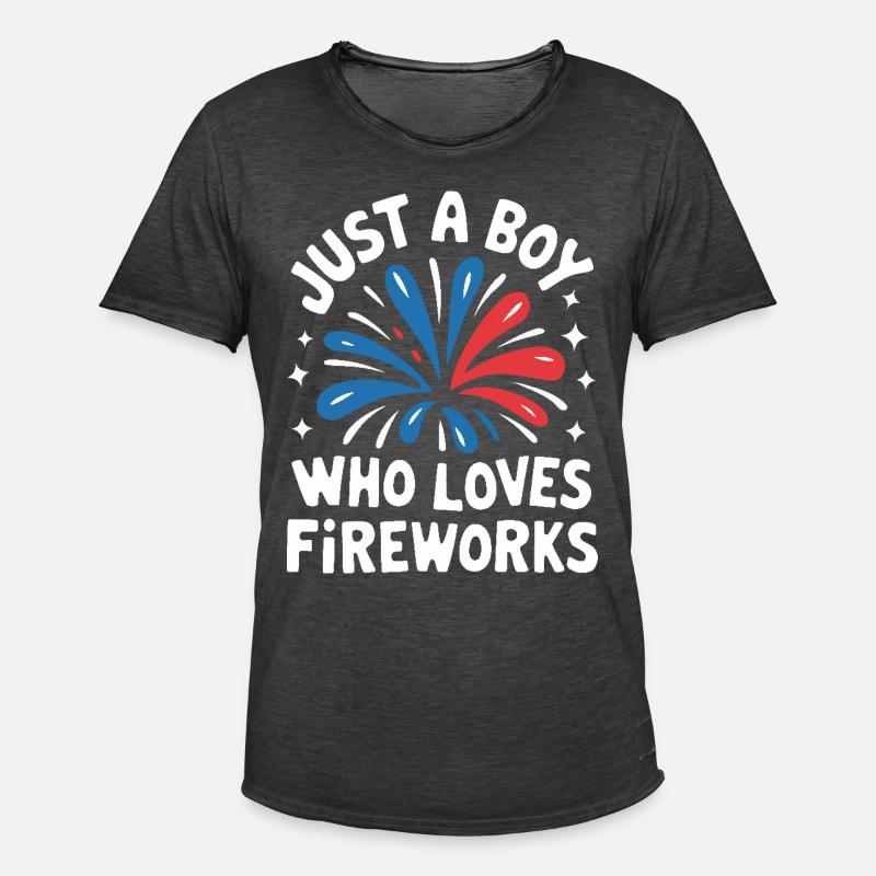 Pyrotechnie Feux d’artifice Pyrotechnie - T-shirt vintage Homme - noir vintage
