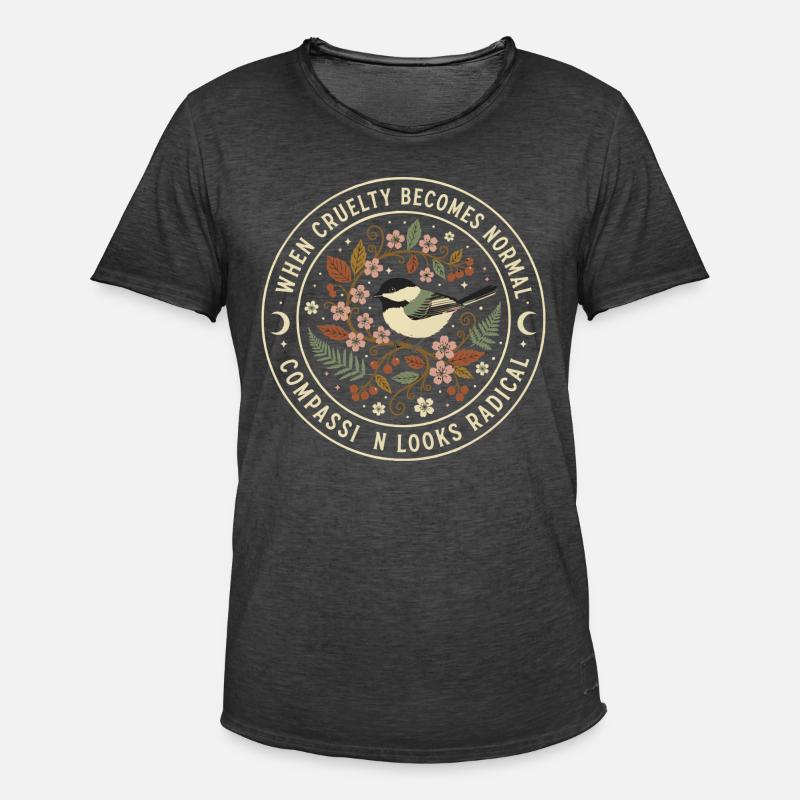 Moral Compass: Commitment to Cruelty - Men's Vintage T-Shirt - washed black