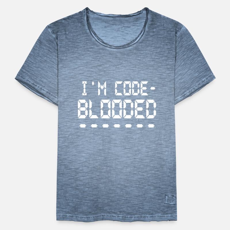 Computerprogrammierung Ich bin Code Blooded Programmierer Männer Vintage T-Shirt