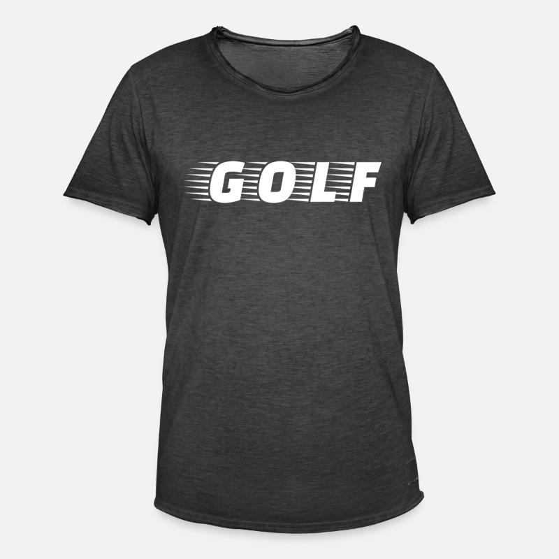 Golf Geschenkidee - Männer Vintage T-Shirt - Vintage Schwarz