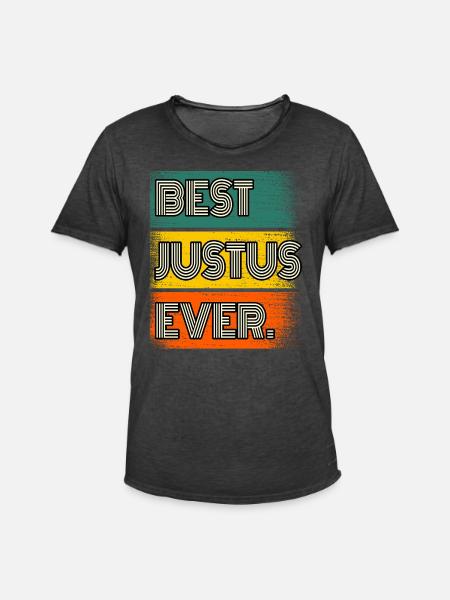 Justus Name Geschenk Spruch Lustig - Männer Vintage T-Shirt - Vintage Schwarz