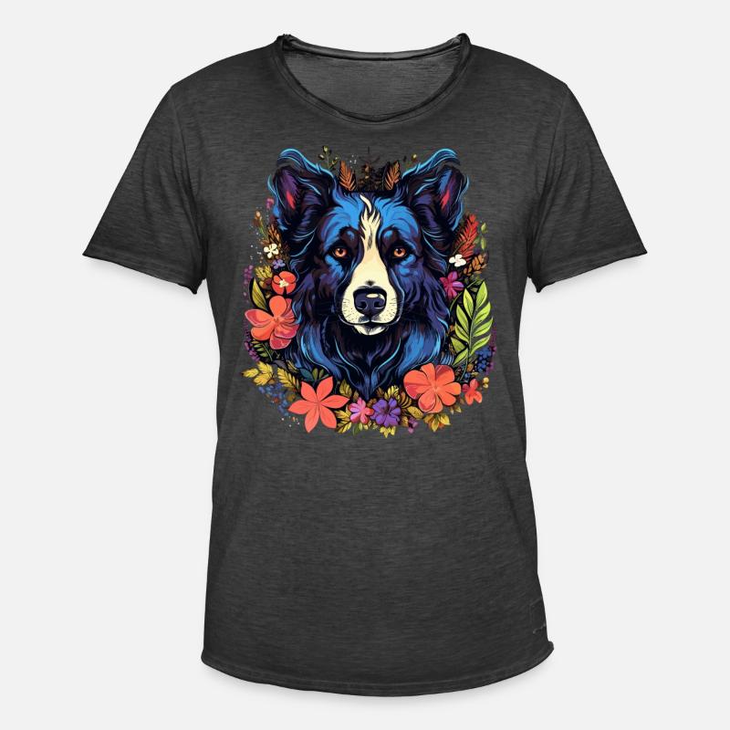 Aussie Australian Shepherd Hund Geschenk - Männer Vintage T-Shirt - Vintage Schwarz