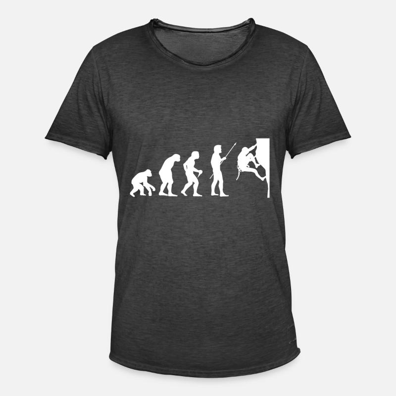 Climbing Evolution Boulderin Mountaineering Boulde - Männer Vintage T-Shirt - Vintage Schwarz