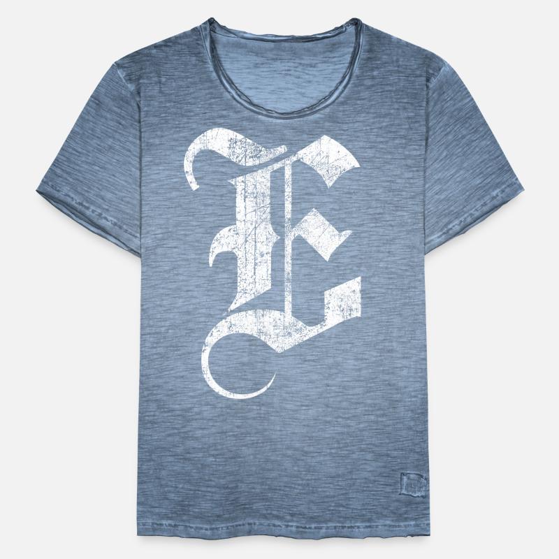 Tshirt alphabet initial E Men's Vintage T-Shirt