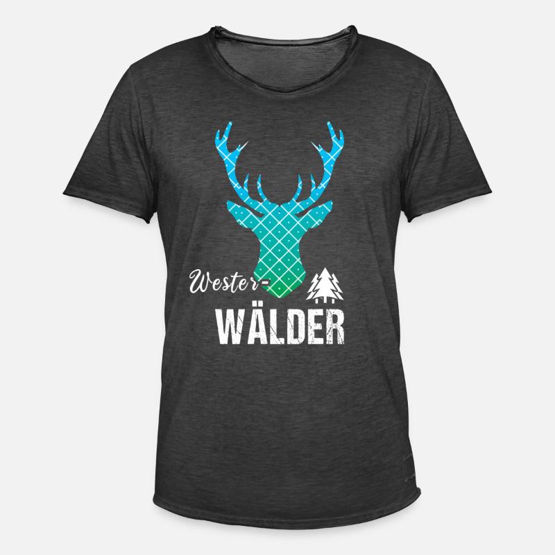 Westerwald Westerwälder Hirsch - Männer Vintage T-Shirt - Vintage Schwarz