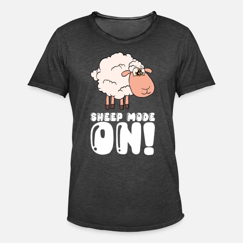Schaf-modus Ein - Männer Vintage T-Shirt - Vintage Schwarz