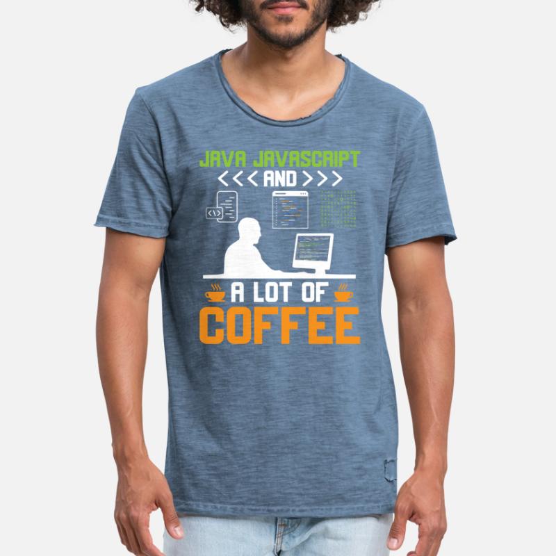 Kaffee-Codierung Programmierer Programmierer Entwickler Nerd Coff Männer Vintage T-Shirt