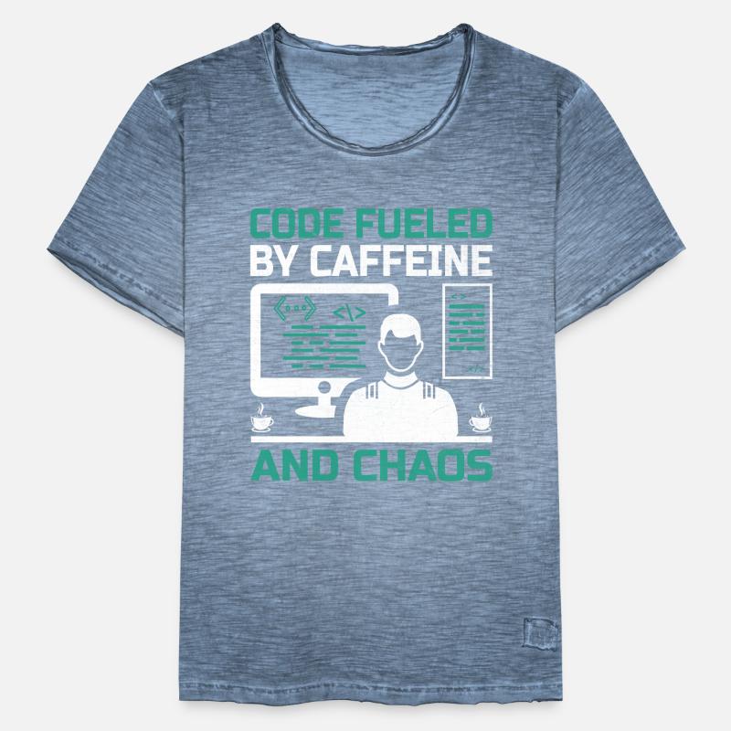 Kaffee-Codierung Programmierer Programmierer Entwickler Nerd Coff Männer Vintage T-Shirt