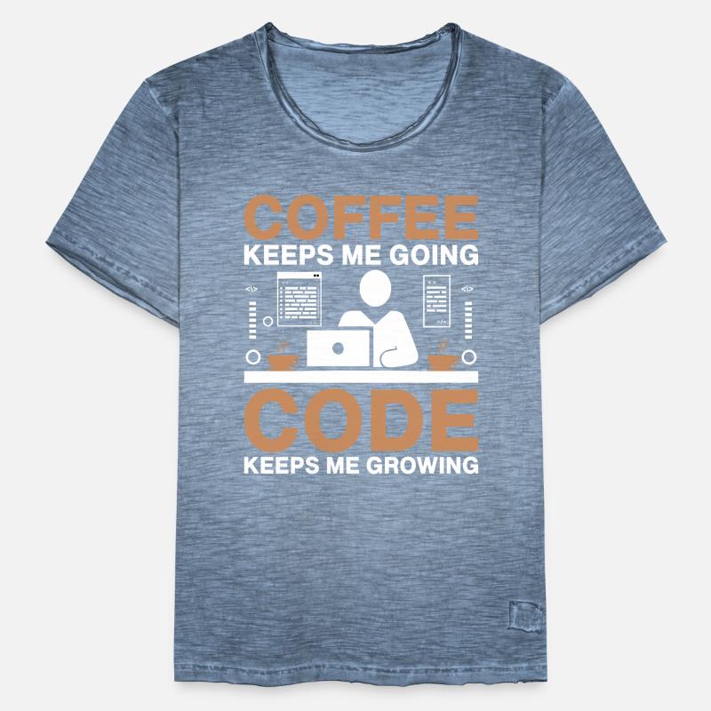 Café Codage Programmeur Codeur Développeur Nerd Coff T-shirt vintage Homme
