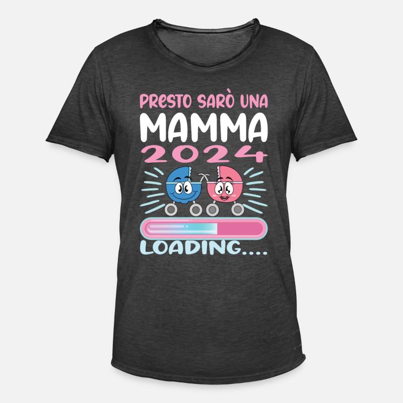 Super Mamma 2024 Loading - Männer Vintage T-Shirt - Vintage Schwarz