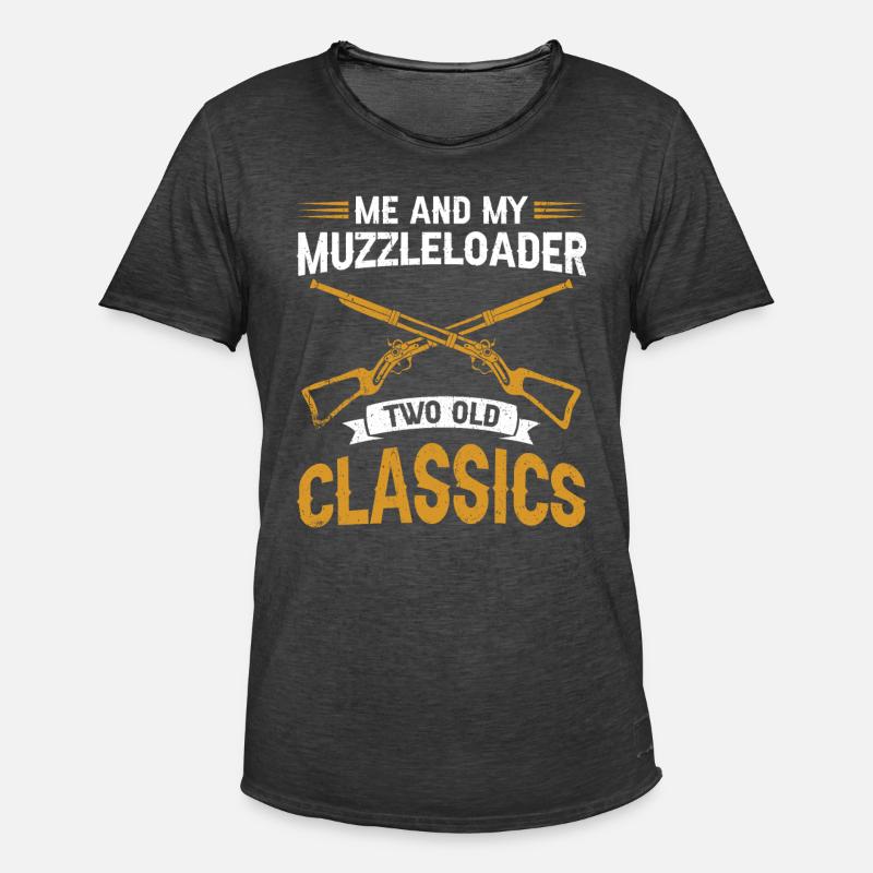 Vorderlader Muzzleloader Muzzle Loading - Männer Vintage T-Shirt - Vintage Schwarz