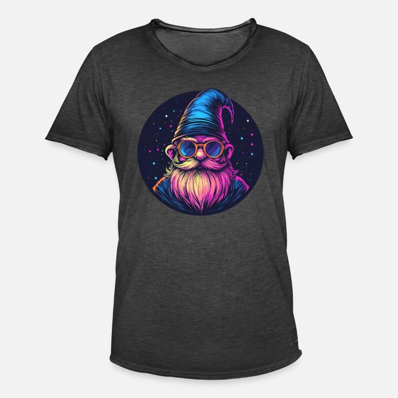 Space Dwarf Retro Look - Men's Vintage T-Shirt - washed black