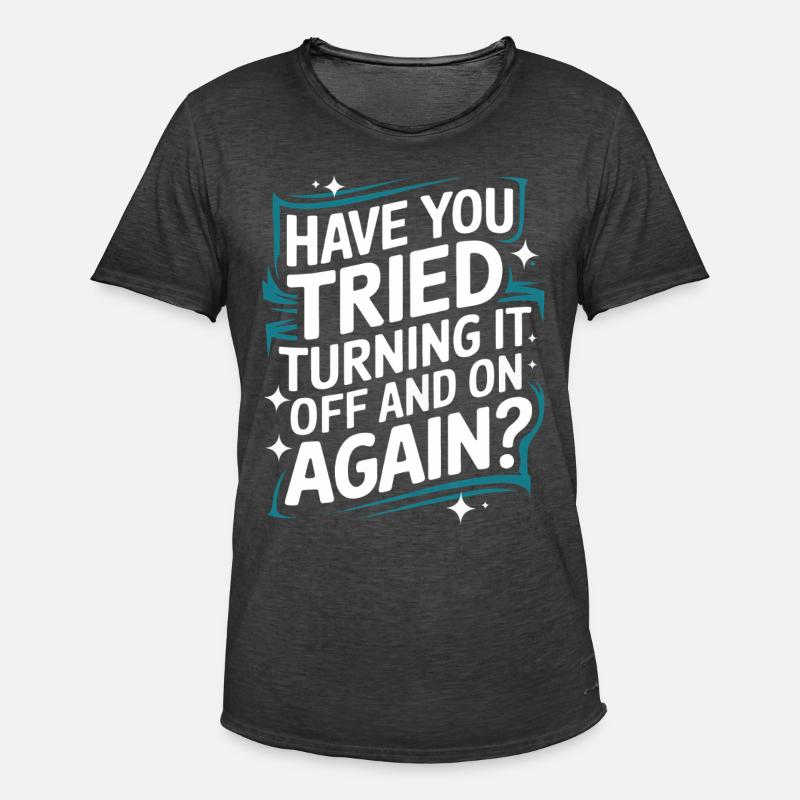 Technischer Support Computerfreak Nerd - Männer Vintage T-Shirt - Vintage Schwarz