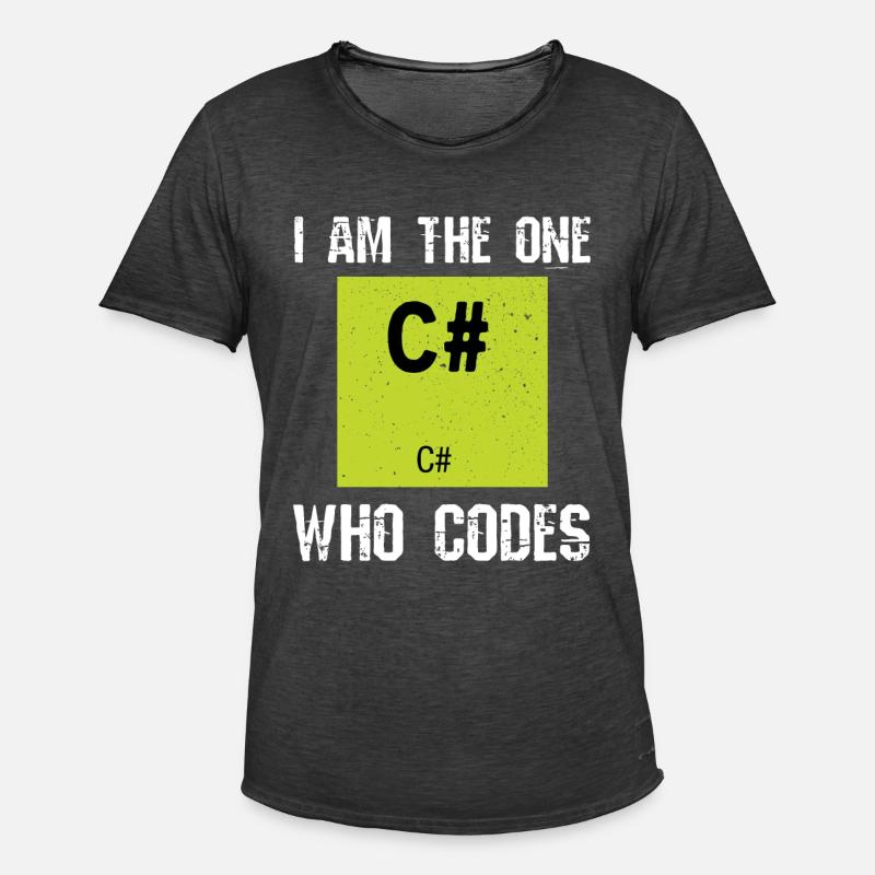 C# Coden Programmieren - Männer Vintage T-Shirt - Vintage Schwarz
