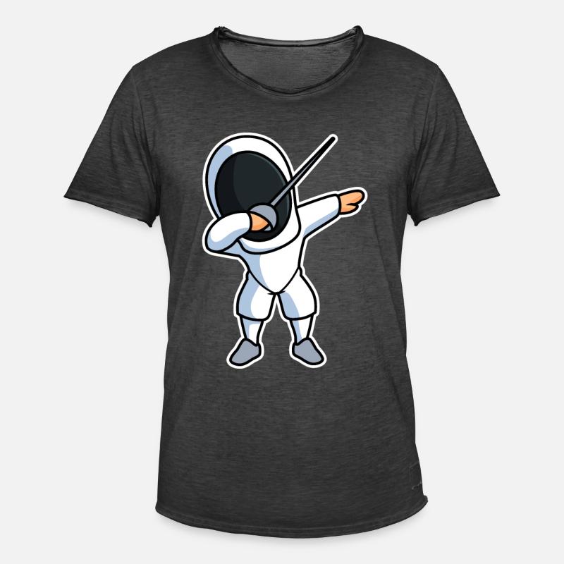 Fechter DAB - Männer Vintage T-Shirt - Vintage Schwarz