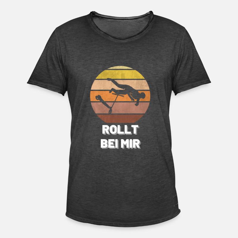 Scooter Tretroller Elektro Roller - Männer Vintage T-Shirt - Vintage Schwarz