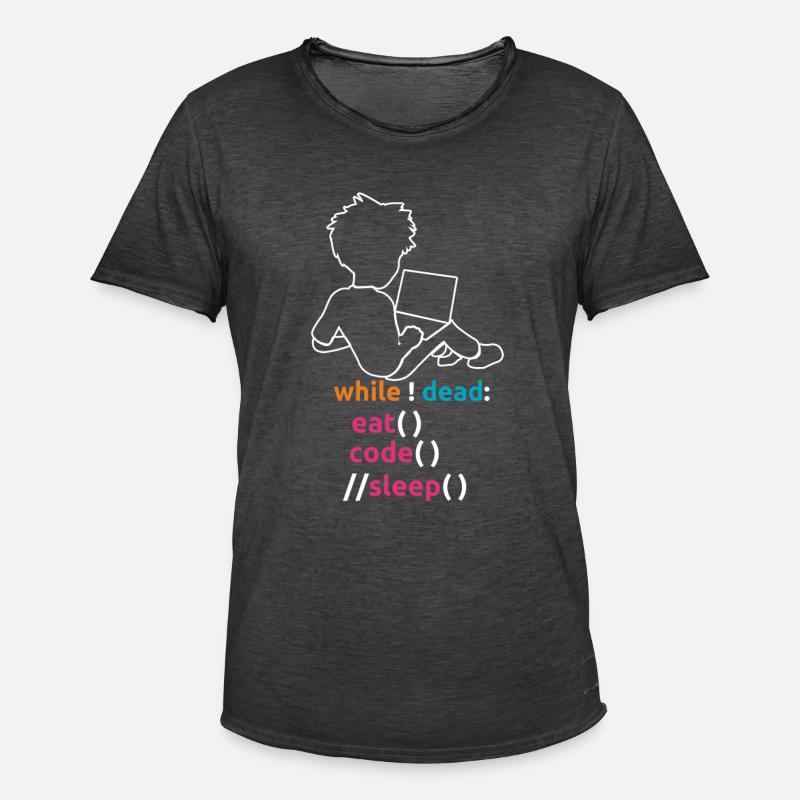 Programmierer Coder Informatik - Männer Vintage T-Shirt - Vintage Schwarz