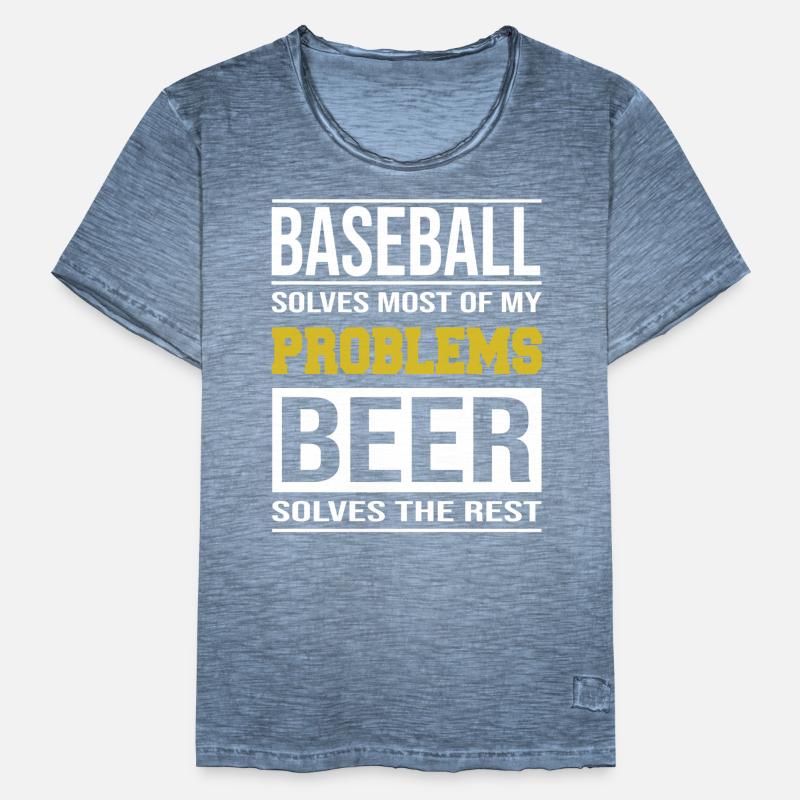 Baseball solves most problems, beer the rest Men's Vintage T-Shirt