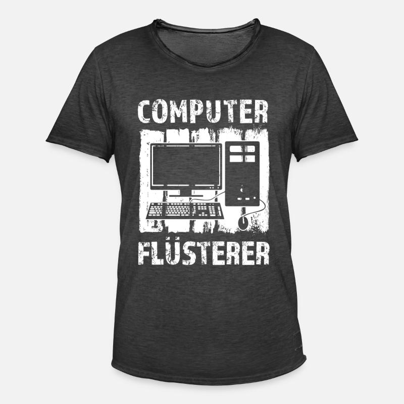 Computer Flüsterer - Männer Vintage T-Shirt - Vintage Schwarz