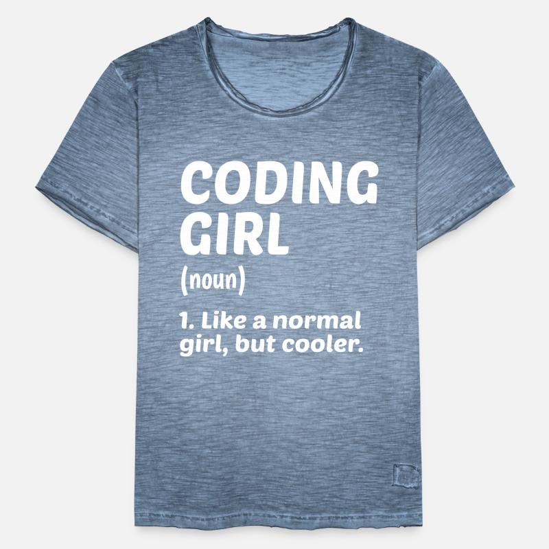 Coding Girl Definition Noun Software Developer Pro Männer Vintage T-Shirt