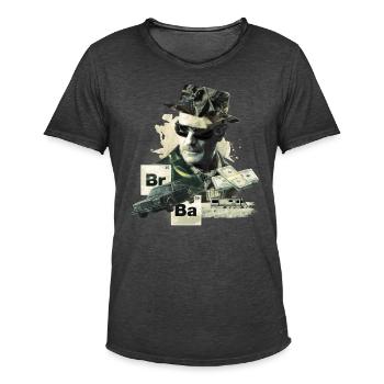 Breaking Bad Walther White Alias Heisenberg - Männer Vintage T-Shirt - Vintage Schwarz - Vorne