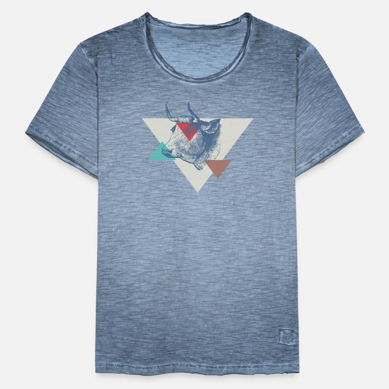 Conception de triangle de vache T-shirt vintage Homme