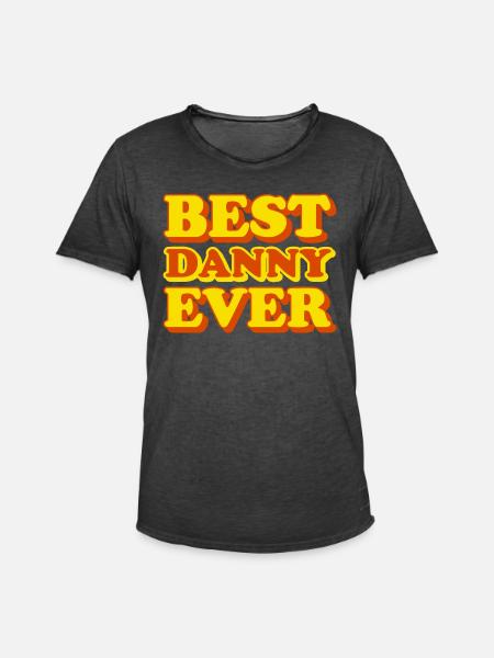 Danny First Name Funny Gift - Men's Vintage T-Shirt - washed black
