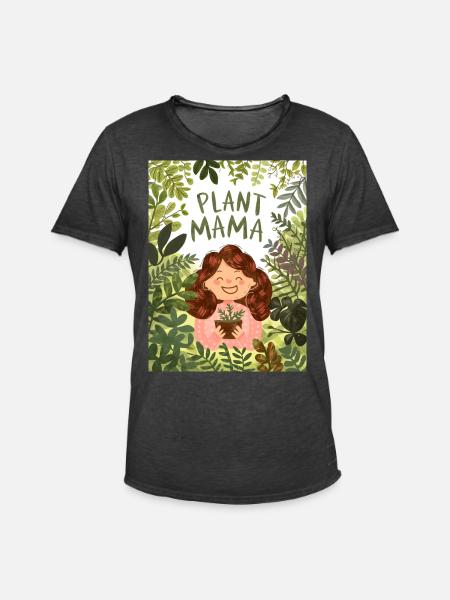 Pflanze Mama umweltfreundlich - Männer Vintage T-Shirt - Vintage Schwarz