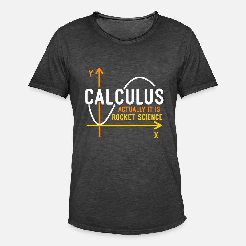 Calculus Is Rocket Science - Men's Vintage T-Shirt - washed black