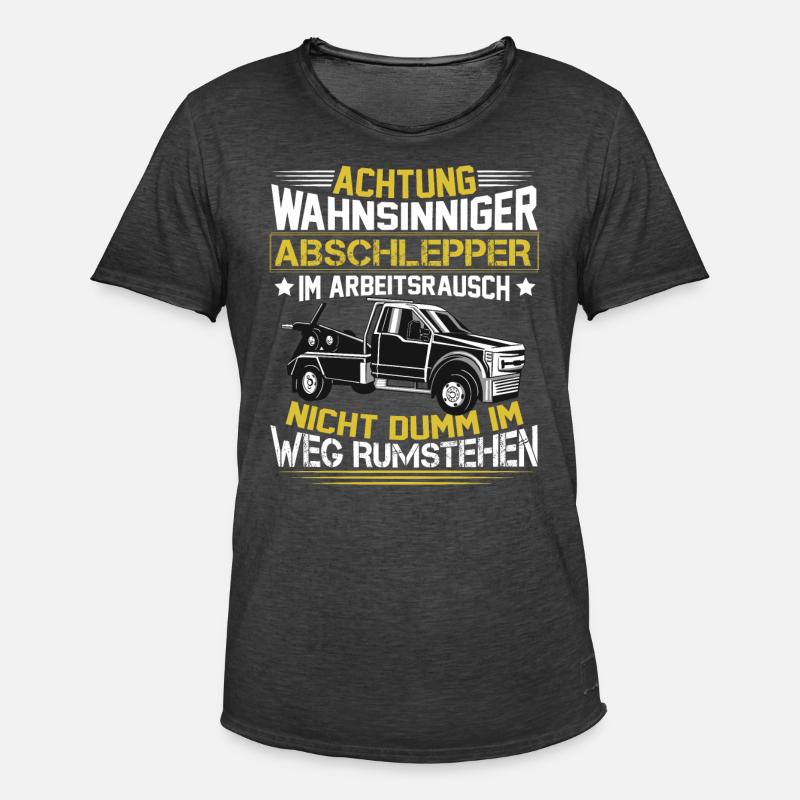 Abschleppauto Abschleppen Wahnsinniger Abschlepper - Männer Vintage T-Shirt - Vintage Schwarz