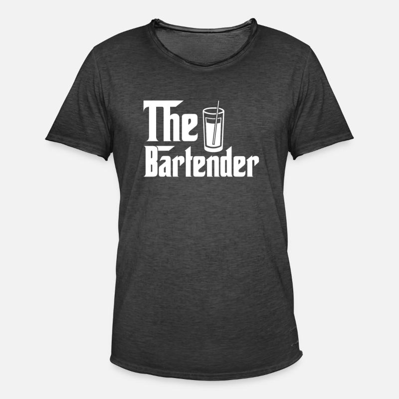 Bartender & Barkeeper Geschenk - Männer Vintage T-Shirt - Vintage Schwarz