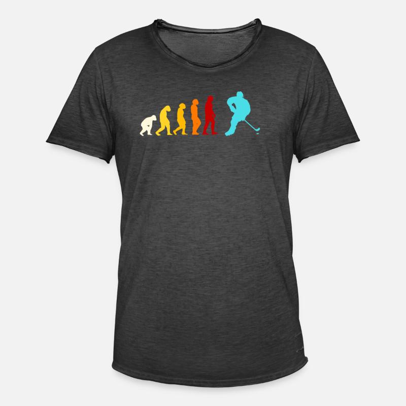 Inline hockey evolution gift - Men's Vintage T-Shirt - washed black