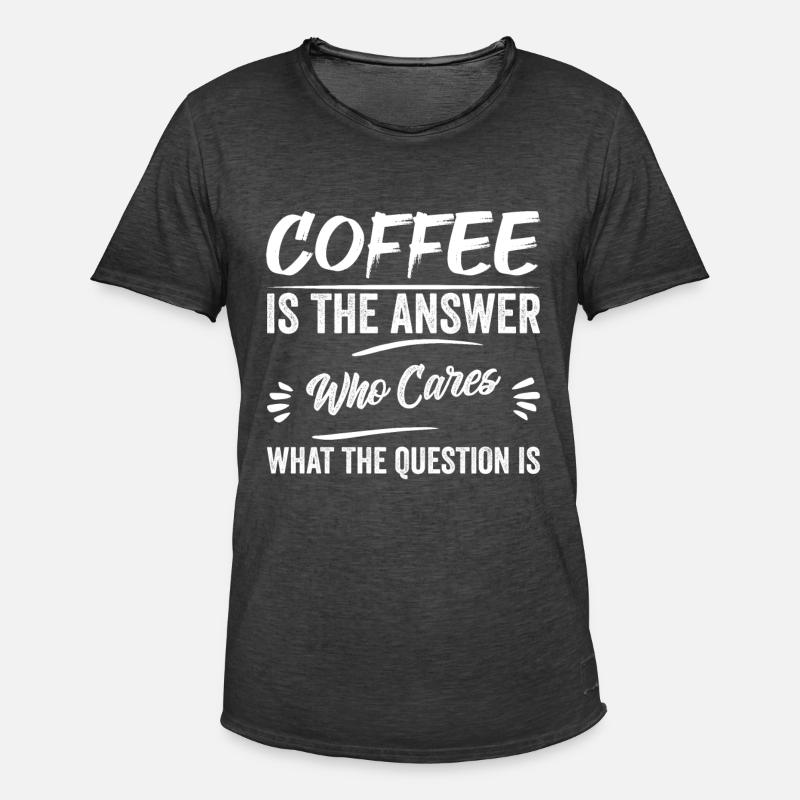 Kaffee Kaffetrinker Kaffebohne Coffee - Männer Vintage T-Shirt - Vintage Schwarz