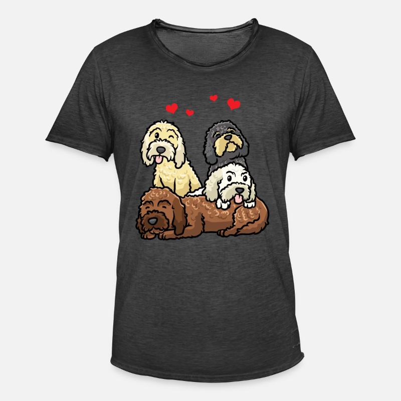Cockapoo Hund Cockerpoo - Männer Vintage T-Shirt - Vintage Schwarz