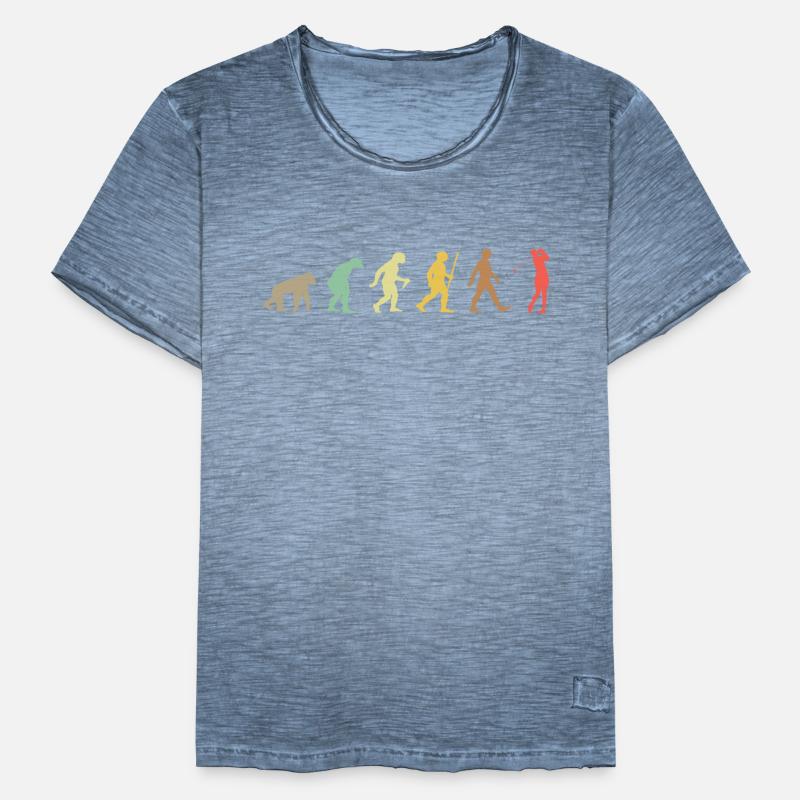 Golf Retro Golfer Evolution Lustiges Golfen Männer Vintage T-Shirt