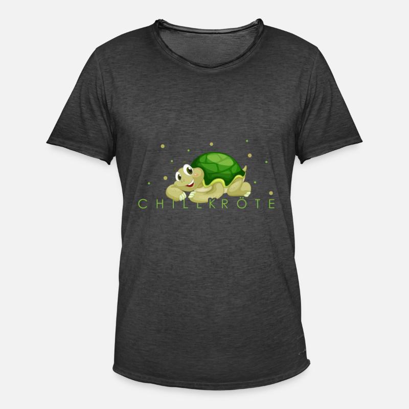 Chill toad turtle - Men's Vintage T-Shirt - washed black
