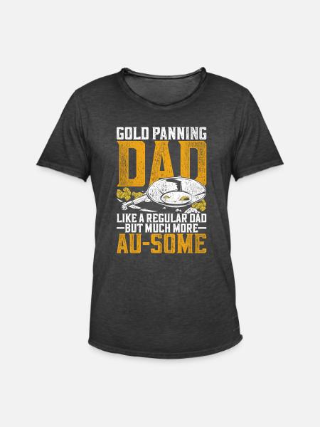 Goldschürfer Goldgräber Goldsucher Vater - Männer Vintage T-Shirt - Vintage Schwarz