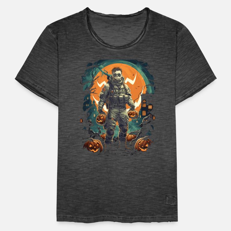 Spooky Fall Out Nuclear Halloween Apocalypse T-shirt vintage Homme