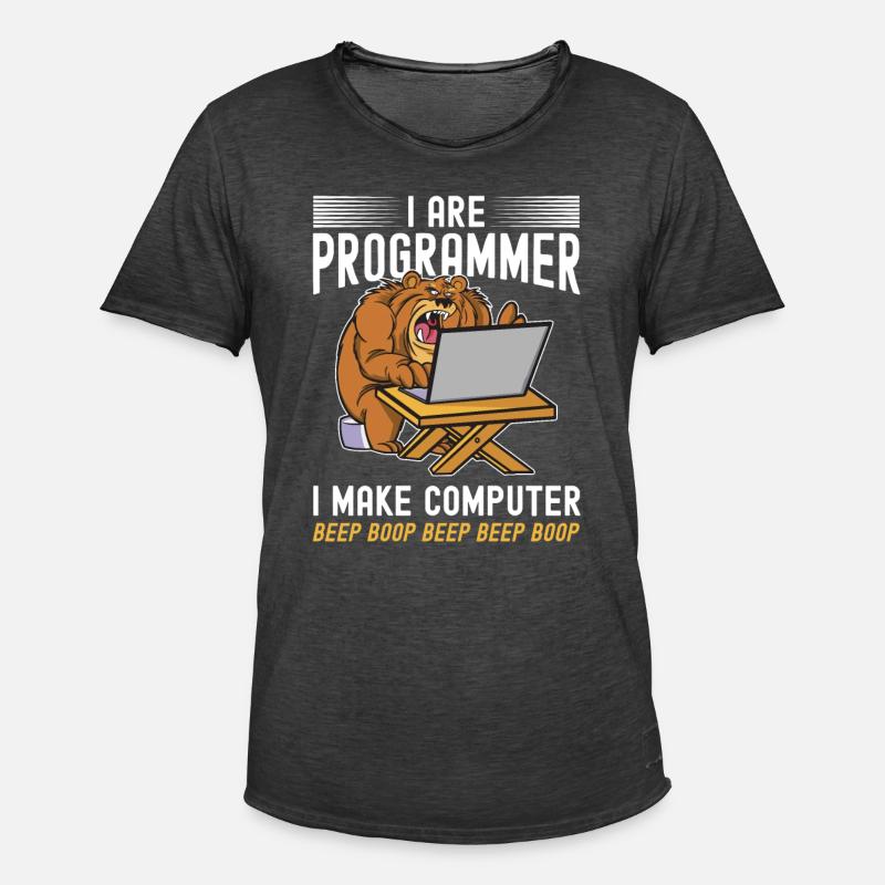 Ich bin ein Programmierer - Männer Vintage T-Shirt - Vintage Schwarz