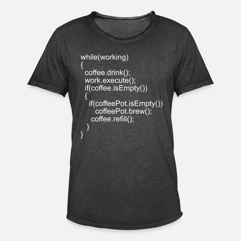 Quellcode Programmcode für Programmierer - Männer Vintage T-Shirt - Vintage Schwarz