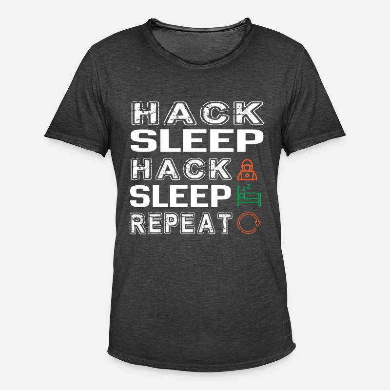 Hacker Hacking Programming Computer - T-shirt vintage Homme - noir vintage