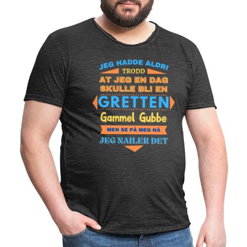 Morsom og humoristisk gave til mann - Vintage-T-skjorte for menn