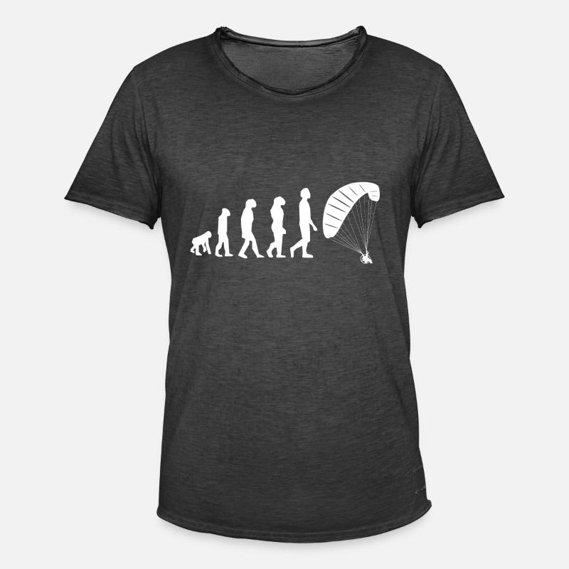 Evolution Paramoteur - Parapentable - T-shirt vintage Homme - noir vintage