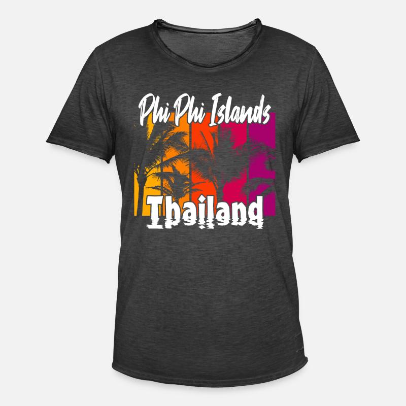 Phi Phi Islands Thailand - Männer Vintage T-Shirt - Vintage Schwarz