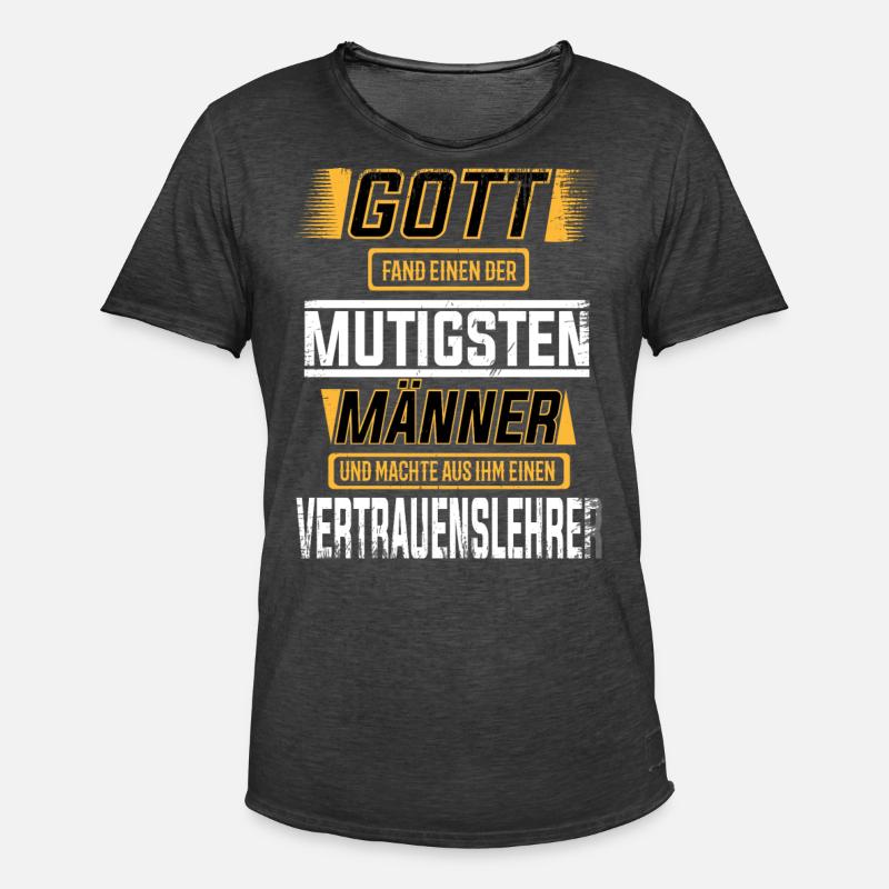 Vertrauenslehrer, einer der mutigsten Männer - Männer Vintage T-Shirt - Vintage Schwarz
