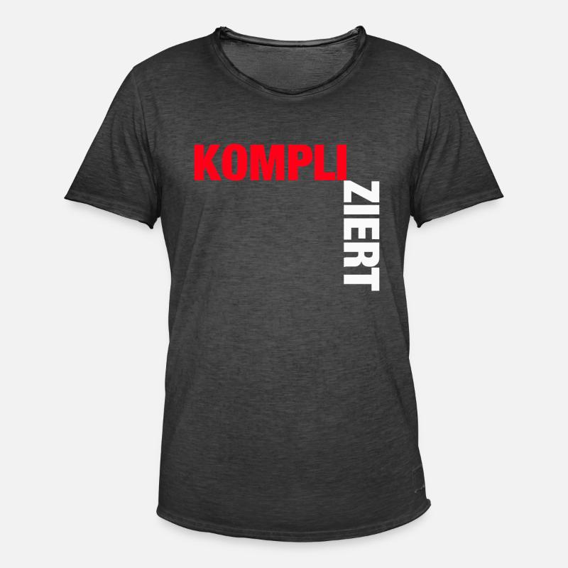 Kompliziert - Männer Vintage T-Shirt - Vintage Schwarz