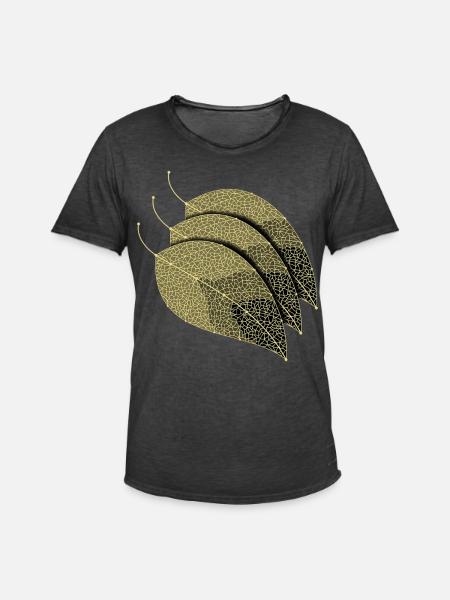 Leaves Decorative - Men's Vintage T-Shirt - washed black