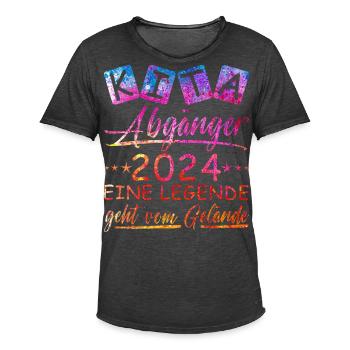 Kita Abgänger 2024 - Männer Vintage T-Shirt - Vintage Schwarz - Vorne