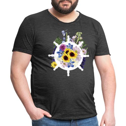 Blumen Steuerrad_ - Männer Vintage T-Shirt